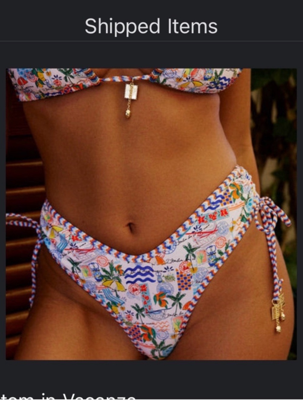 Floral Tropical Tie-Side Bikini Bottom - White Multicolor